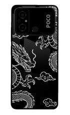 Twin Dragons Poco C55 Glass Case