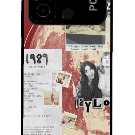 Taylor Swift Poco C55 Glass Case