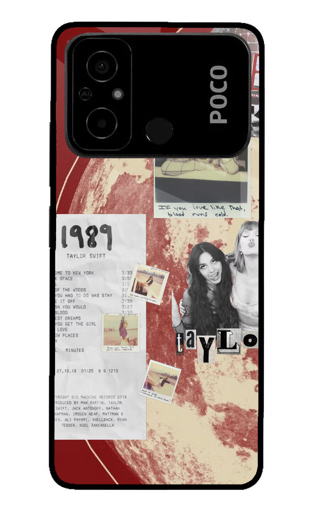 Taylor Swift Poco C55 Glass Case