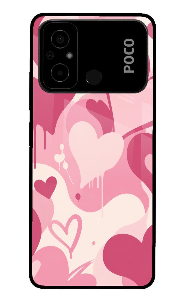 Hearty case Poco C55 Glass Case