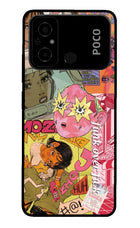 Funkover Poco C55 Glass Case