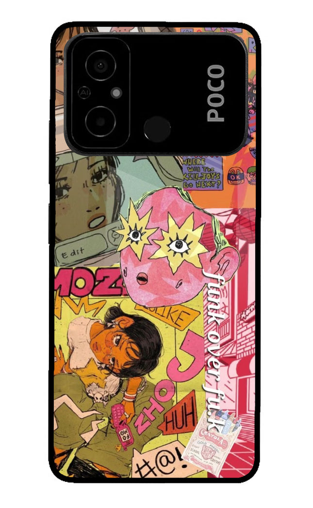 Funkover Poco C55 Glass Case