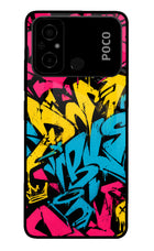 Graffiti Vibe Poco C55 Glass Case