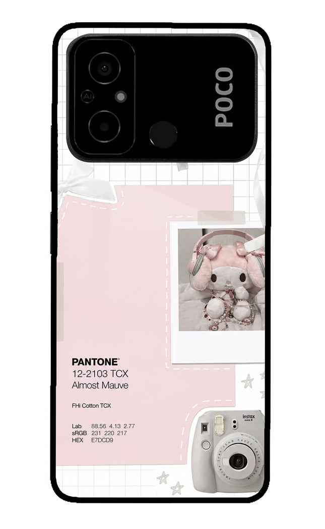 Pantone Asthetic Poco C55 Glass Case