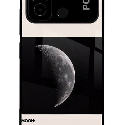 Moon Phase Poco C55 Glass Case