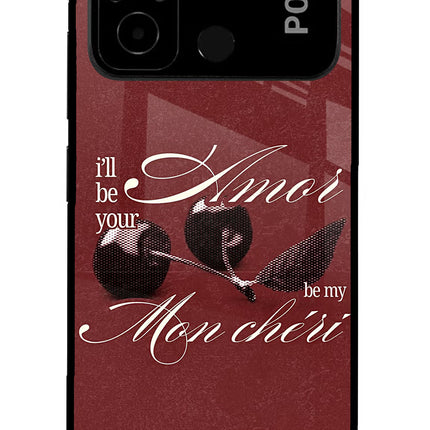 Velvet Cherry Poco C55 Glass Case