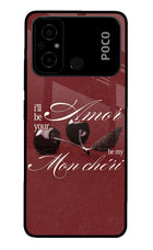 Velvet Cherry Poco C55 Glass Case
