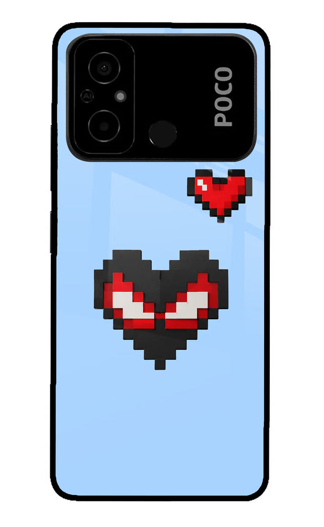 Peter Heart Poco C55 Glass Case