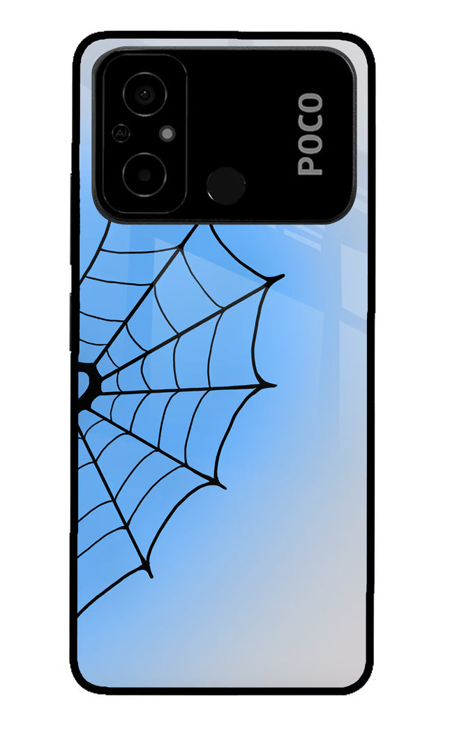 Blue Web Poco C55 Glass Case