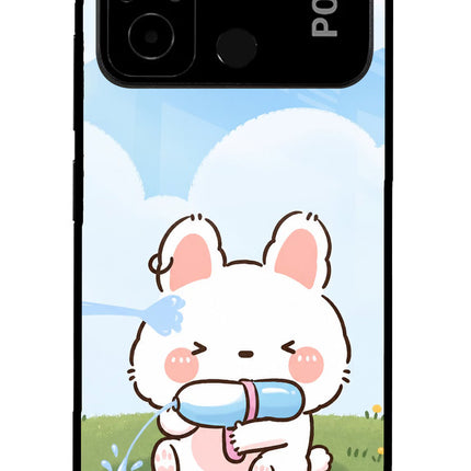 Bunny Treat Poco C55 Glass Case