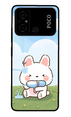 Bunny Treat Poco C55 Glass Case