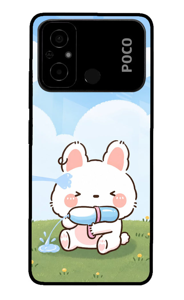 Bunny Treat Poco C55 Glass Case