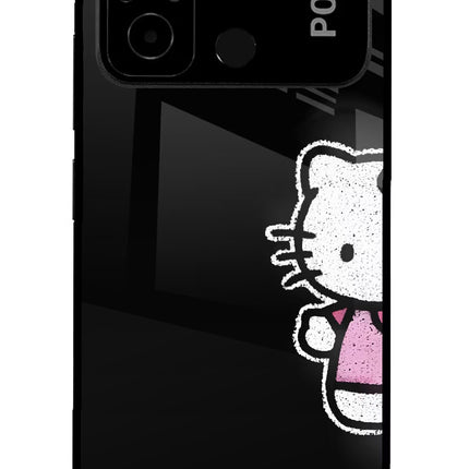 Kitty Charm Poco C55 Glass Case