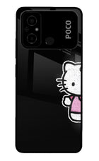 Kitty Charm Poco C55 Glass Case