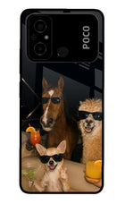 Party Squad Poco C55 Glass Case