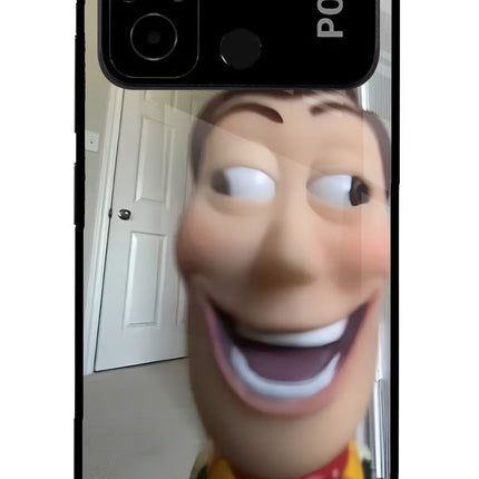 Side Eye Woody Poco C55 Glass Case
