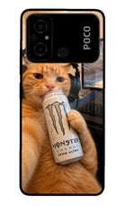 Gamer Cat Energy Poco C55 Glass Case