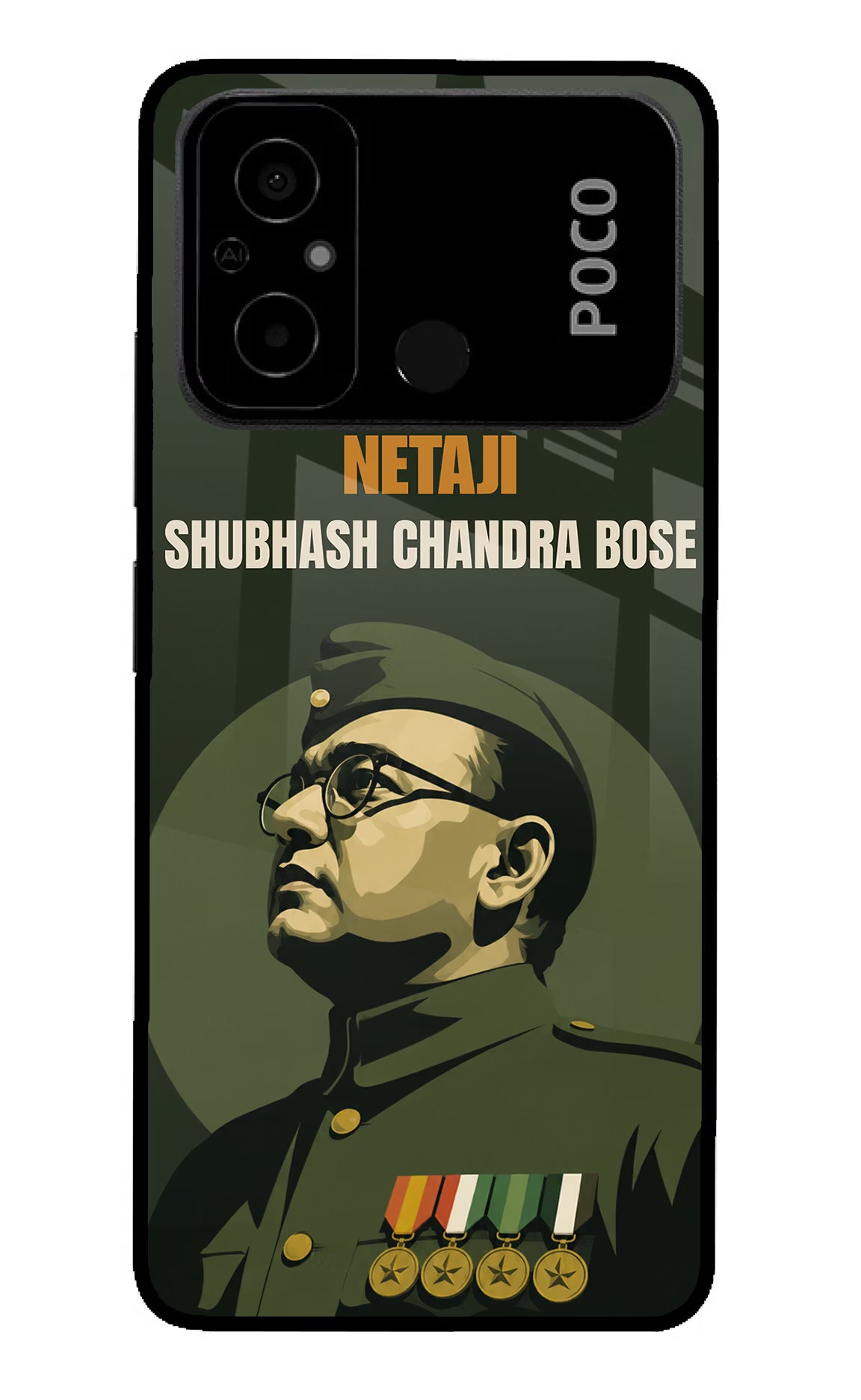Netaji Legacy Poco C55 Glass Case