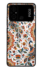 White Mayura Poco C55 Glass Case