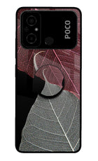 Leaf Pattern Poco C55 Pop Case by Casekaro
