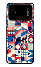 Colorful Pattern Poco C55 Pop Case by Casekaro