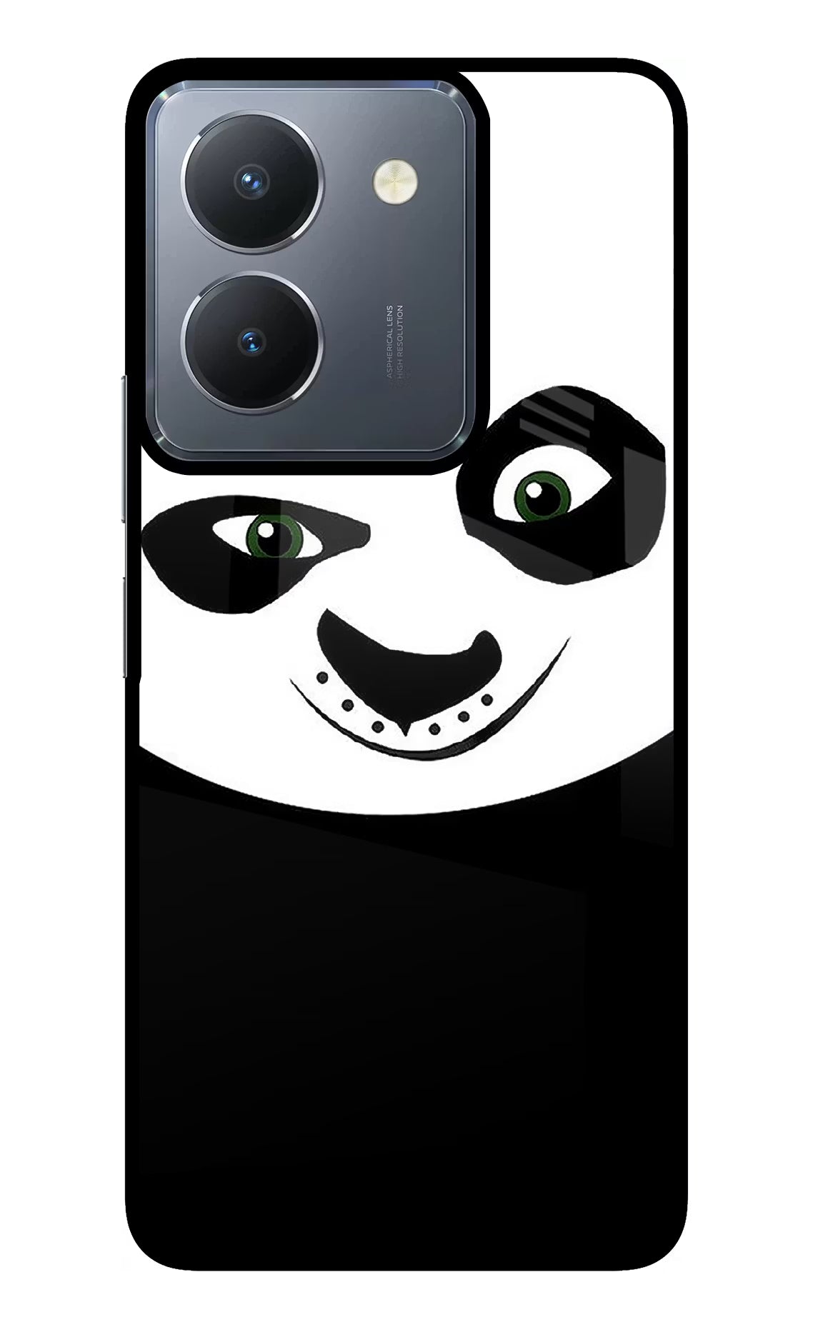 Panda Vivo Y36 Glass Case Back Cover by Casekaro