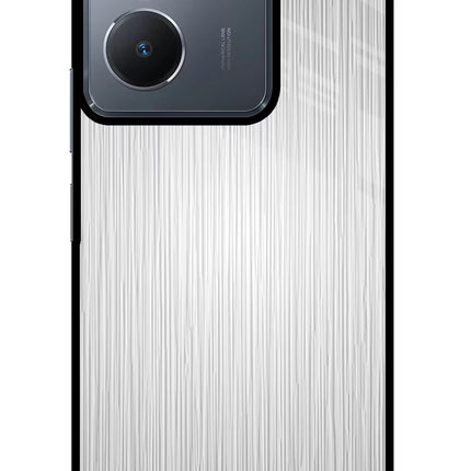 Wooden Grey Texture Vivo Y36 Glass Case Back Cover by Casekaro