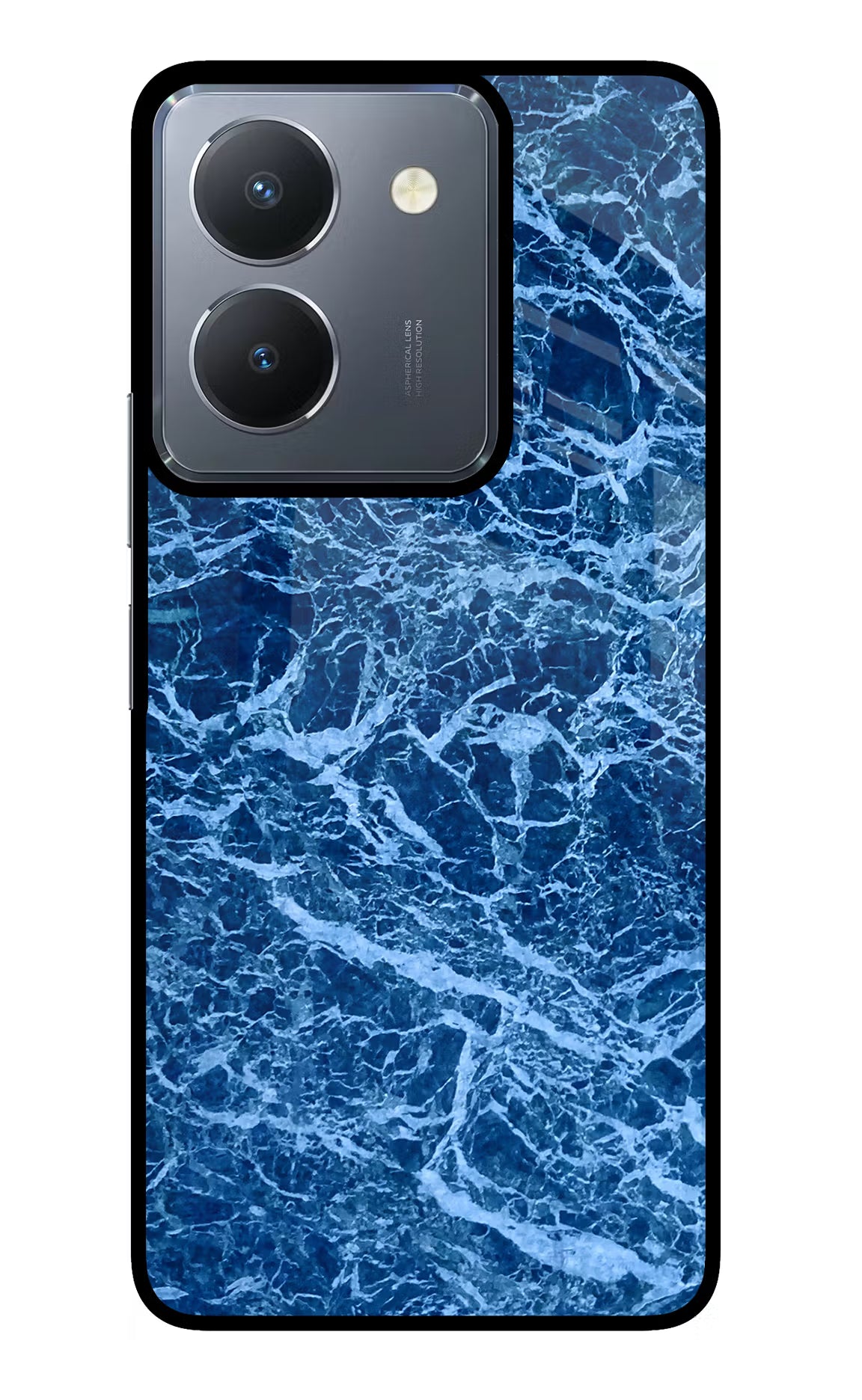 Blue Marble Vivo Y36 Glass Case Back Cover by Casekaro