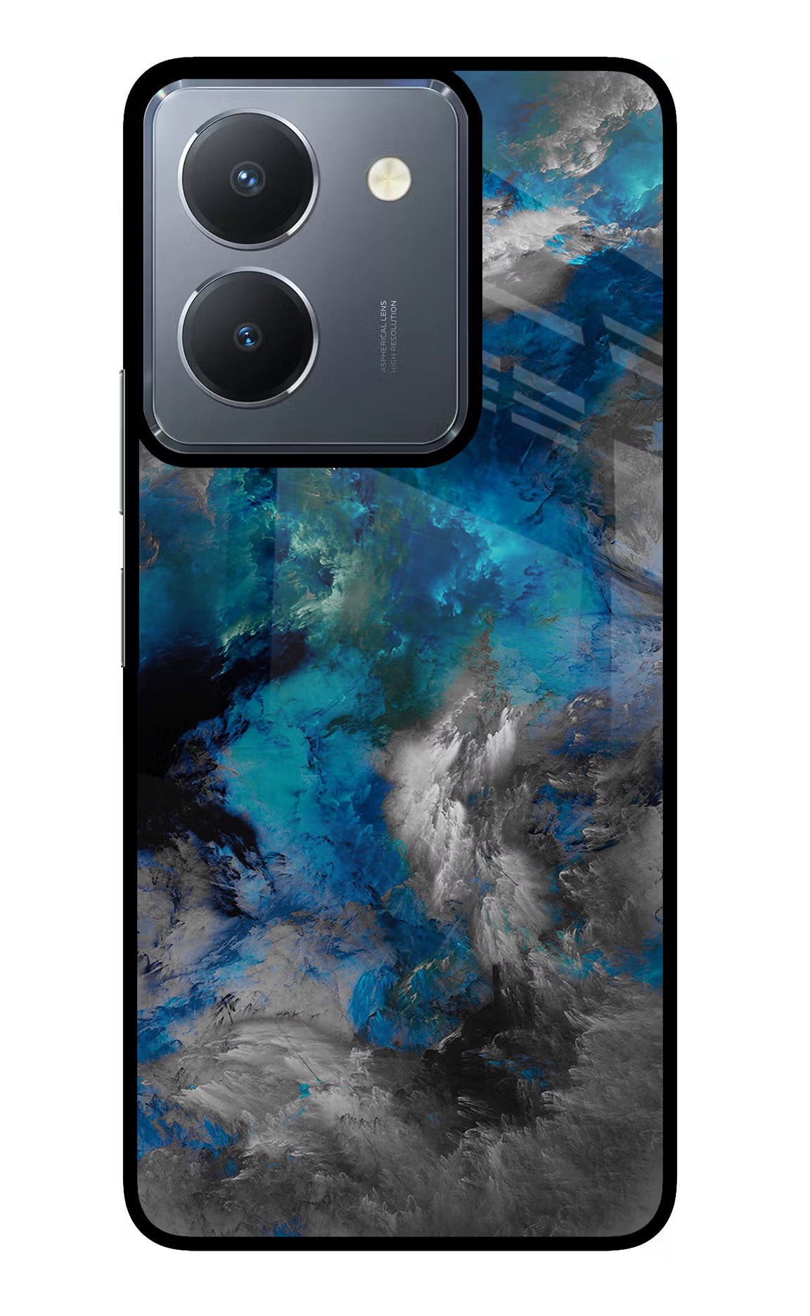 Artwork Vivo Y36 Glass Case Back Cover by Casekaro