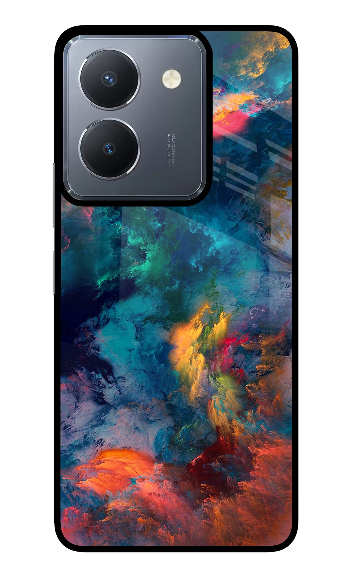 Artwork Paint Vivo Y36 Glass Case Back Cover by Casekaro