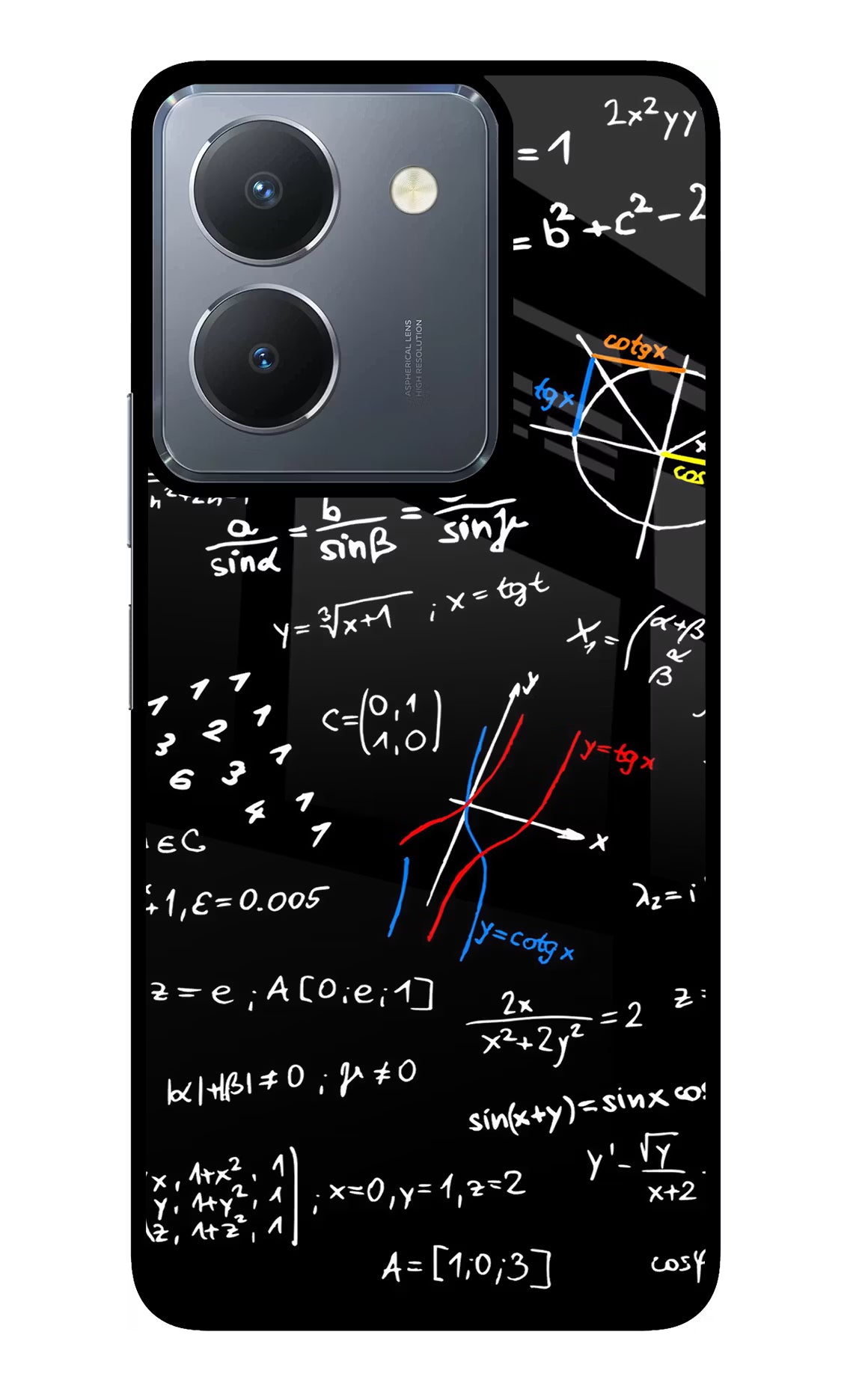 Mathematics Formula Vivo Y36 Glass Case Back Cover by Casekaro