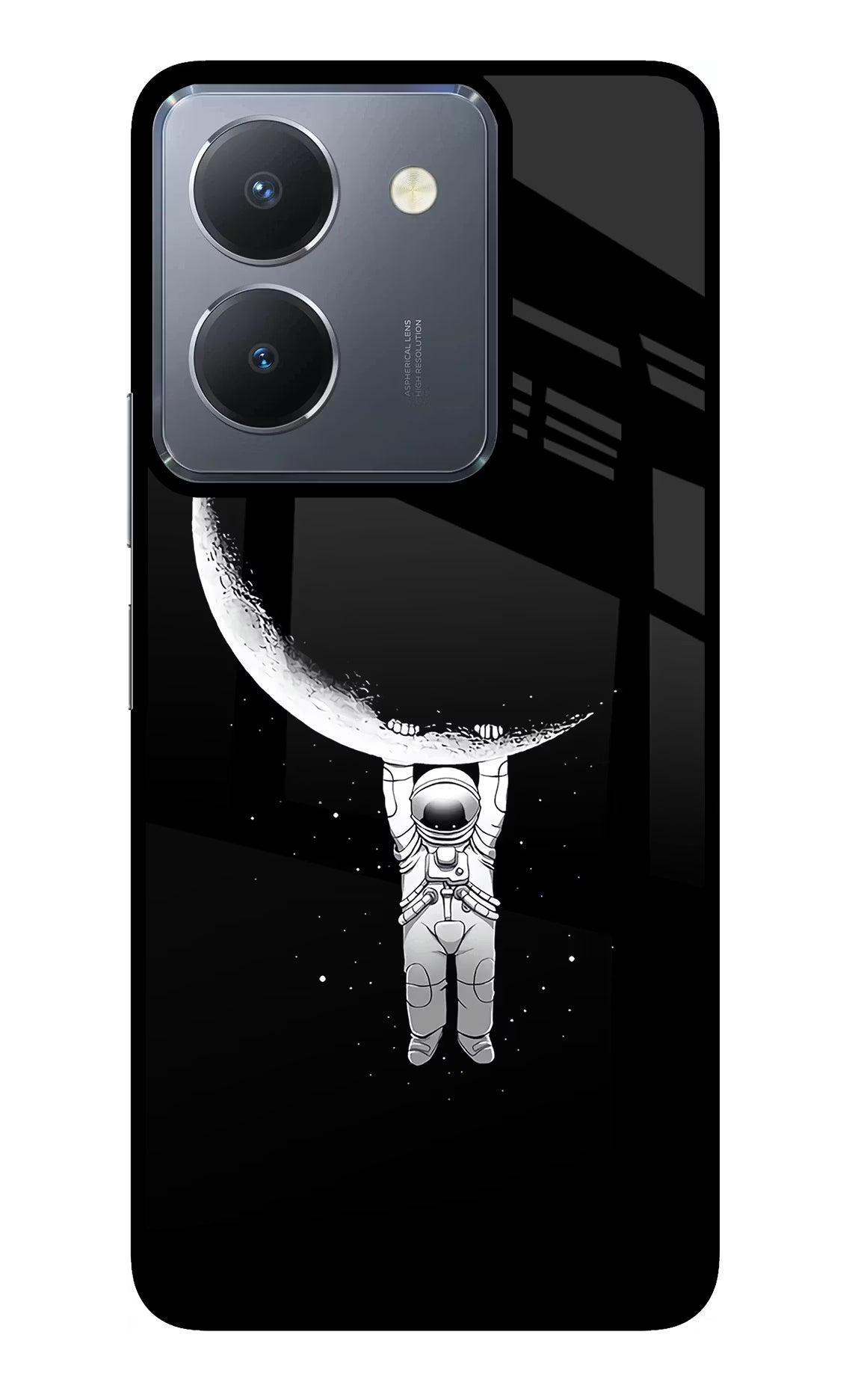 Moon Space Vivo Y36 Glass Case Back Cover by Casekaro
