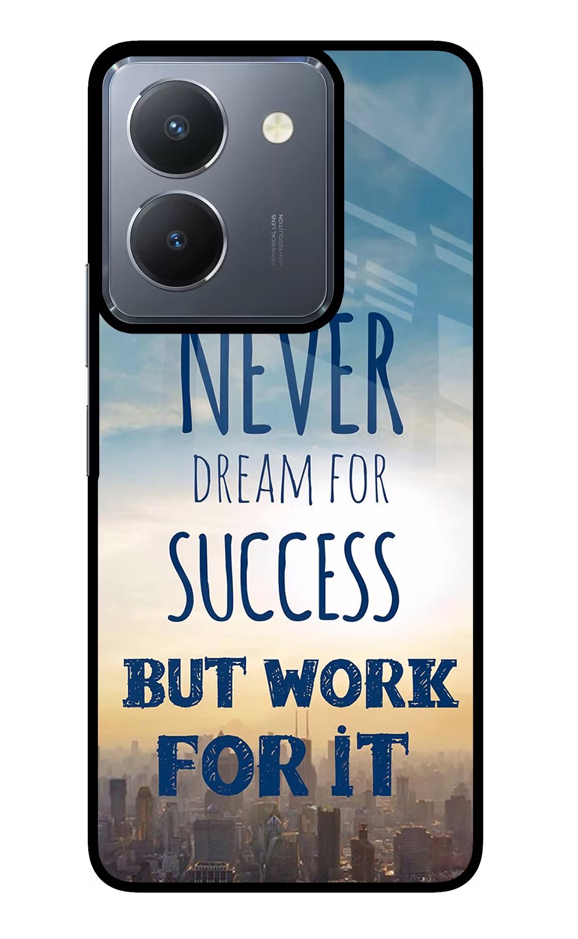 Never Dream For Success But Work For It Vivo Y36 Glass Case