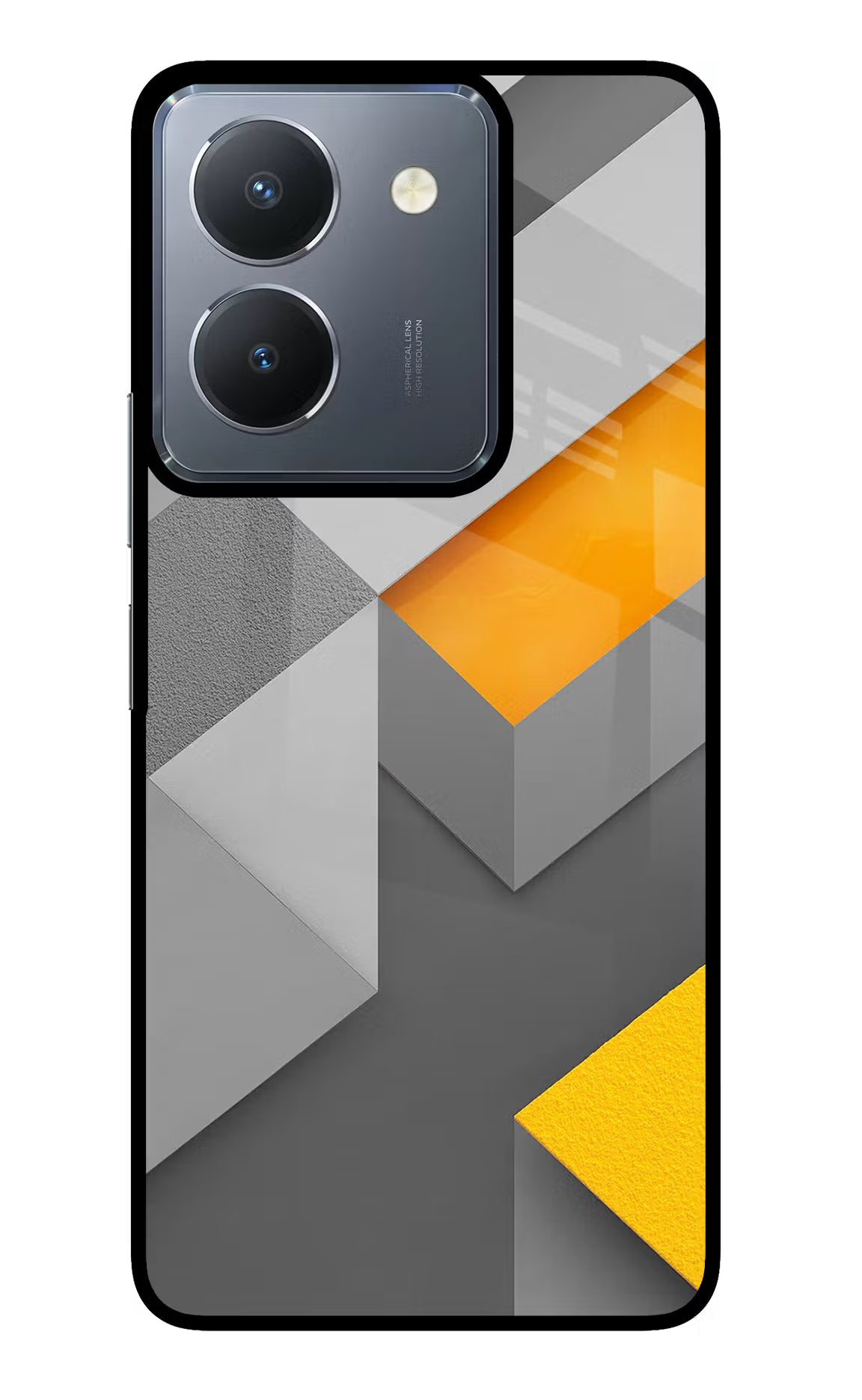 Abstract Vivo Y36 Glass Case Back Cover by Casekaro