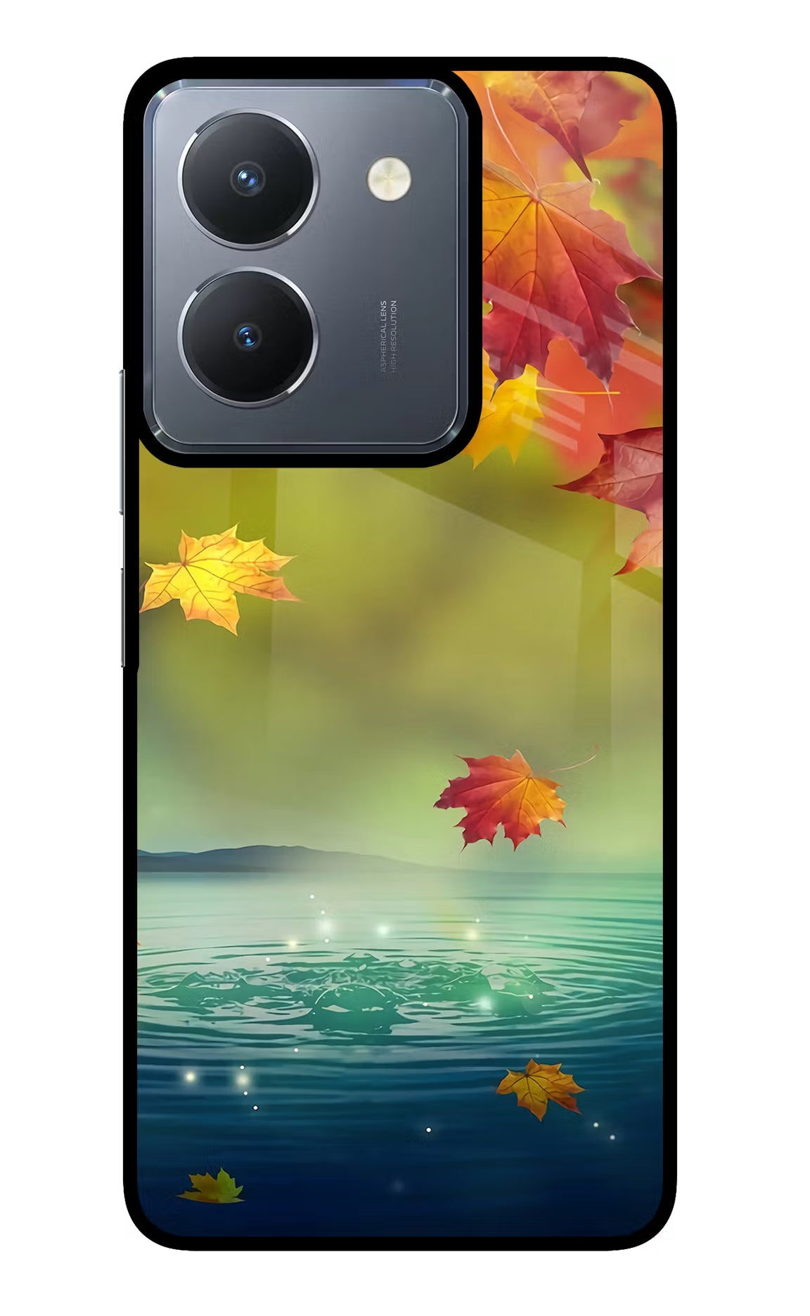 Flowers Vivo Y36 Glass Case