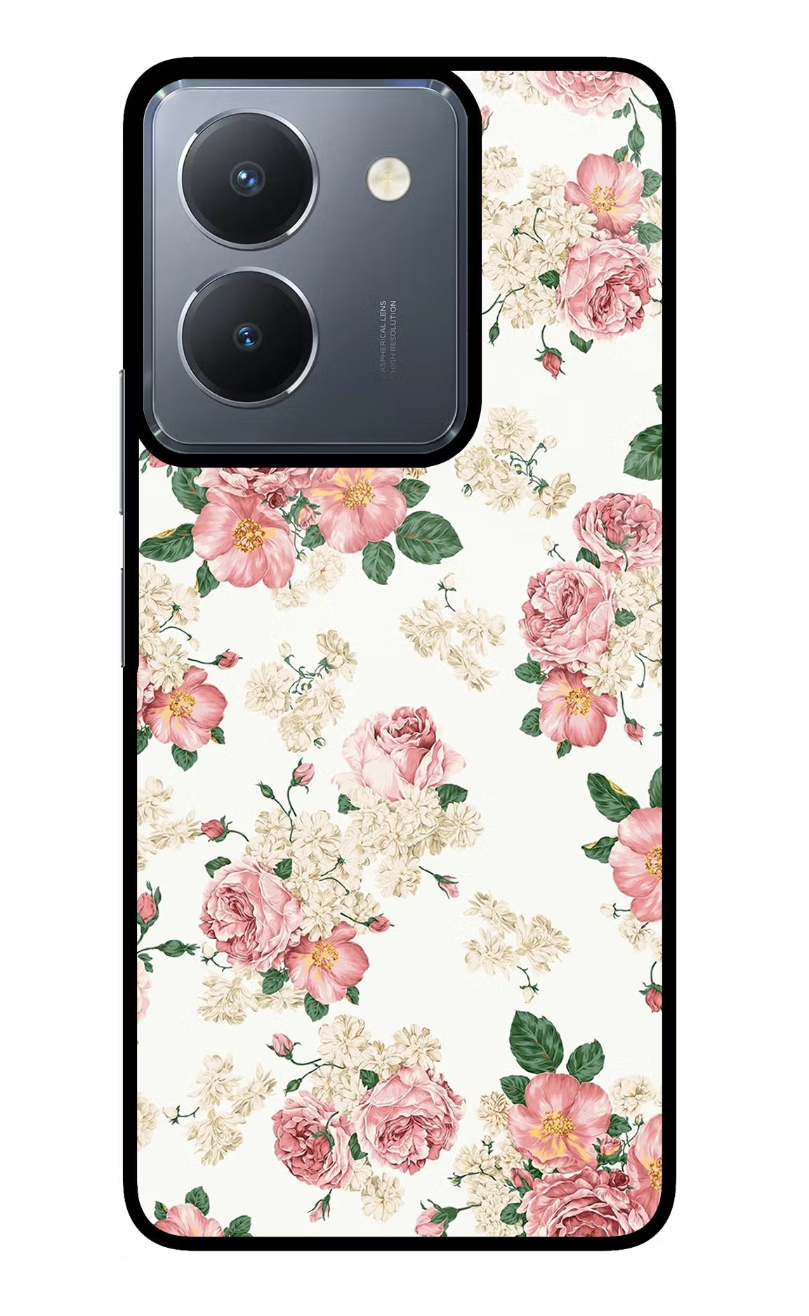 Flowers Vivo Y36 Glass Case