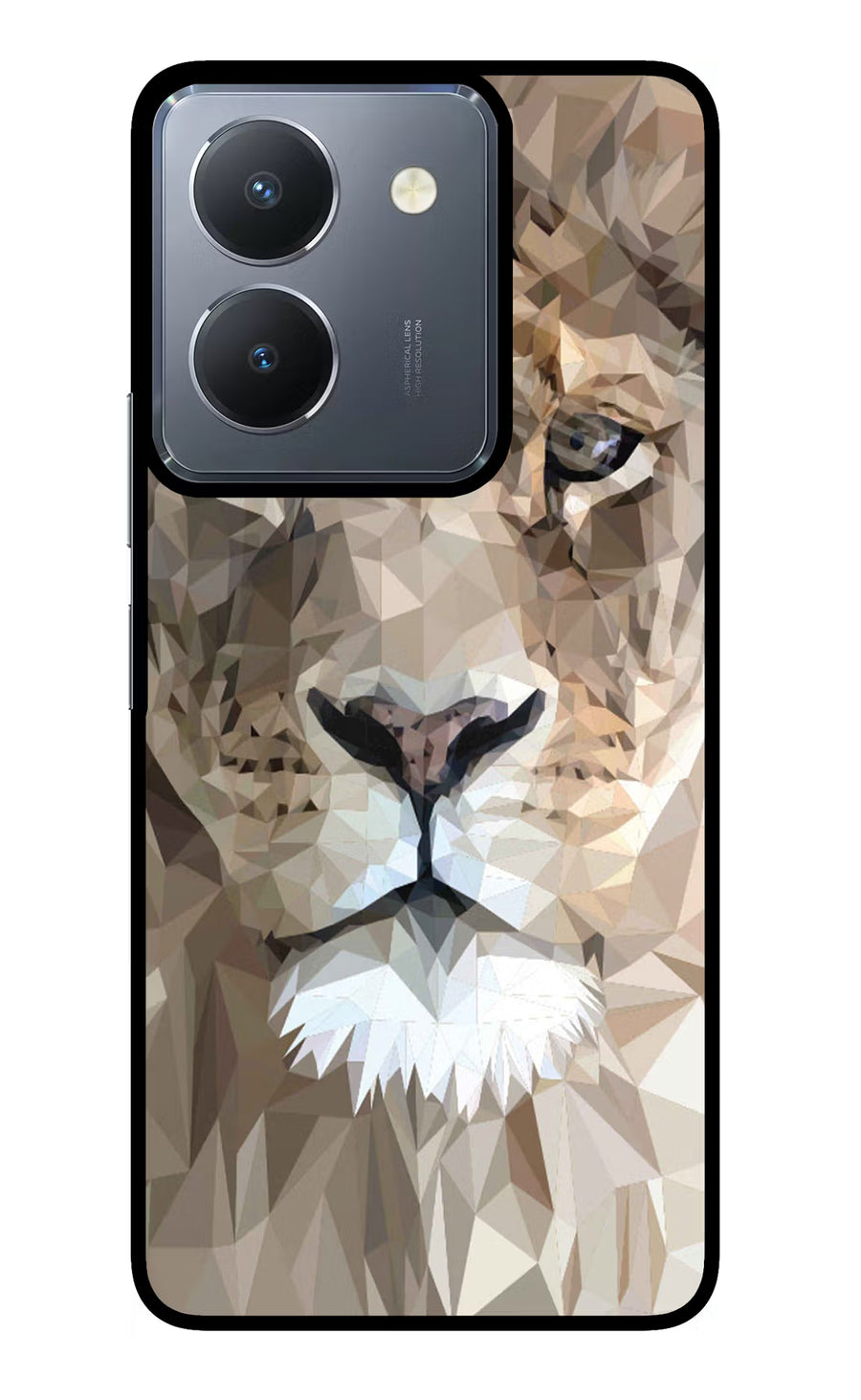 Lion Art Vivo Y36 Back Cover, Glass case
