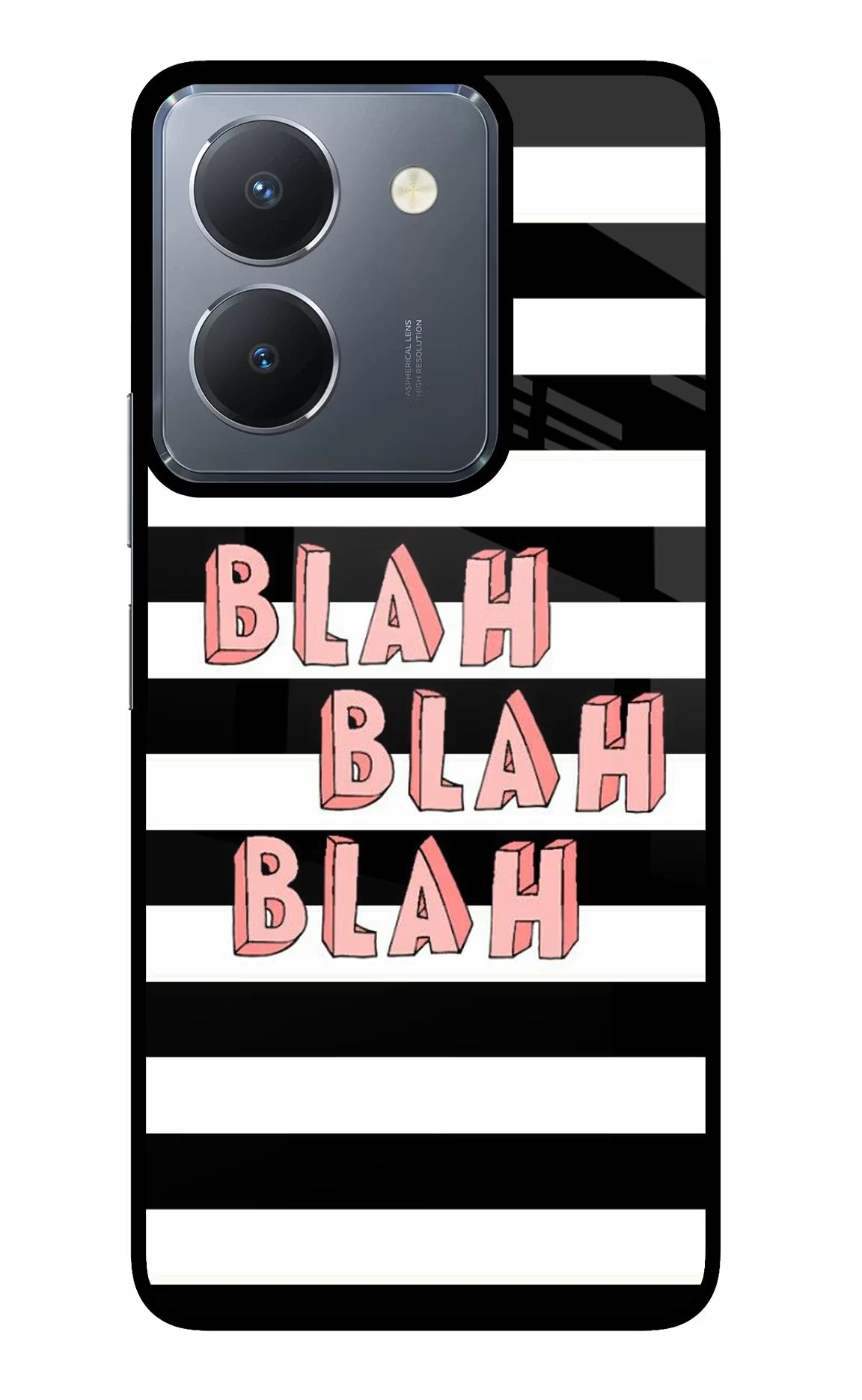 Blah Blah Blah Vivo Y36 Glass Case