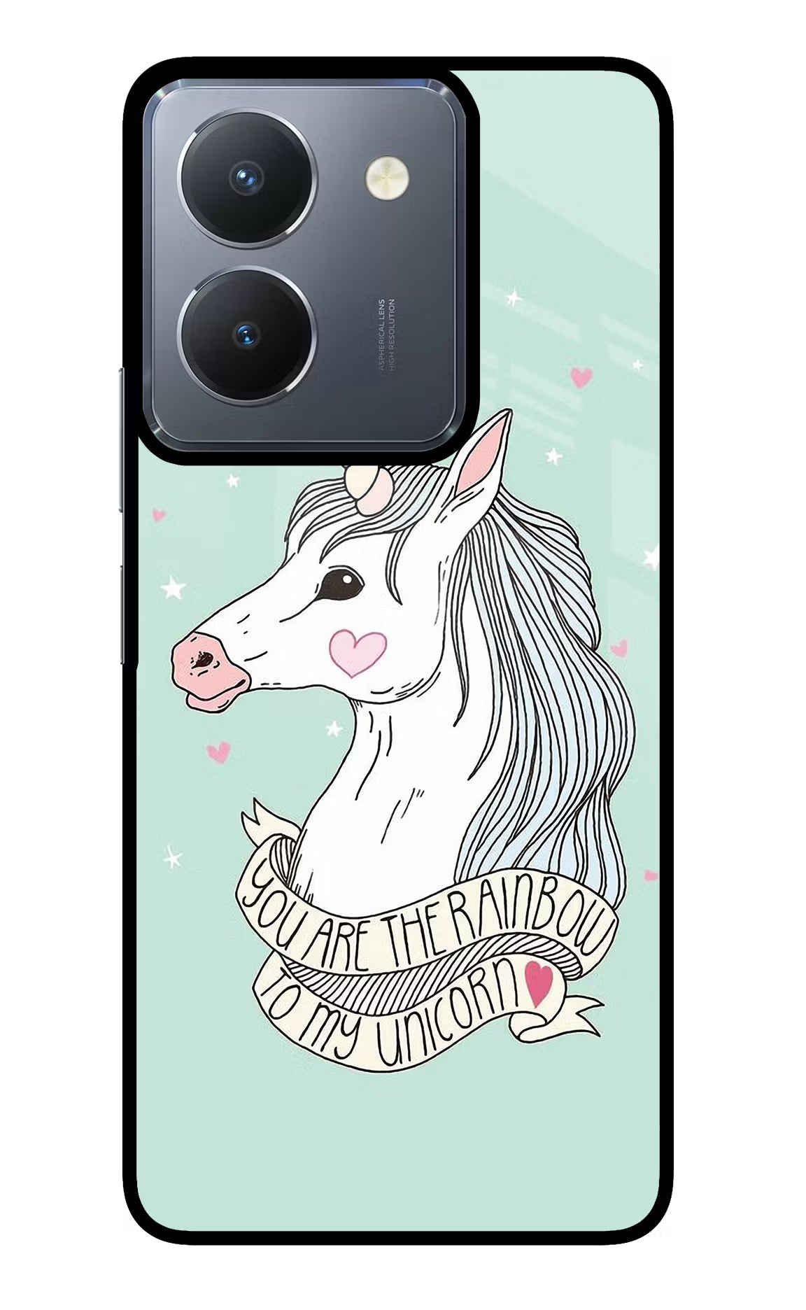 Unicorn Wallpaper Vivo Y36 Glass Case