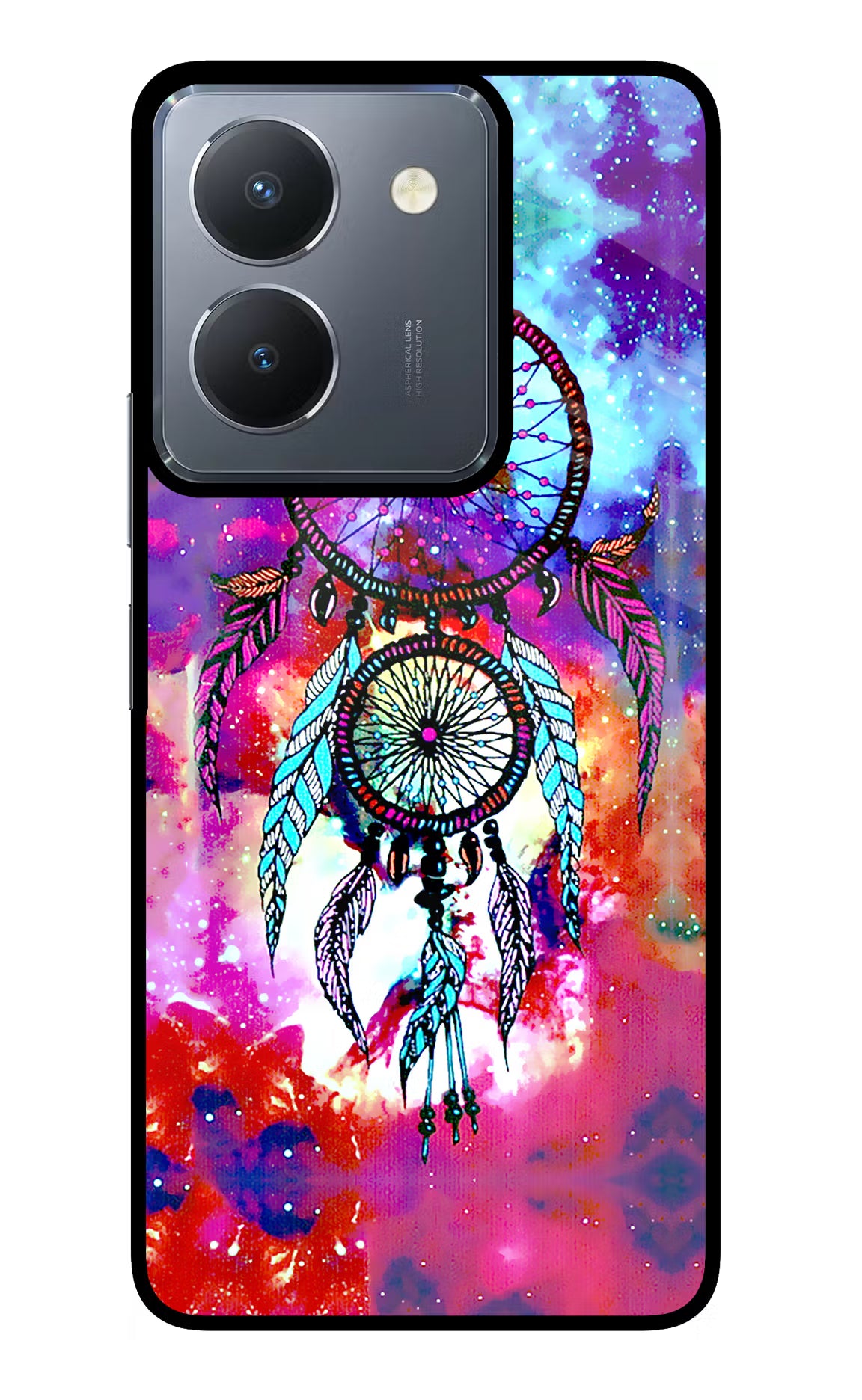 Dream Catcher Abstract Vivo Y36 Glass Case Back Cover by Casekaro