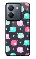 Elephants Vivo Y36 Glass Case