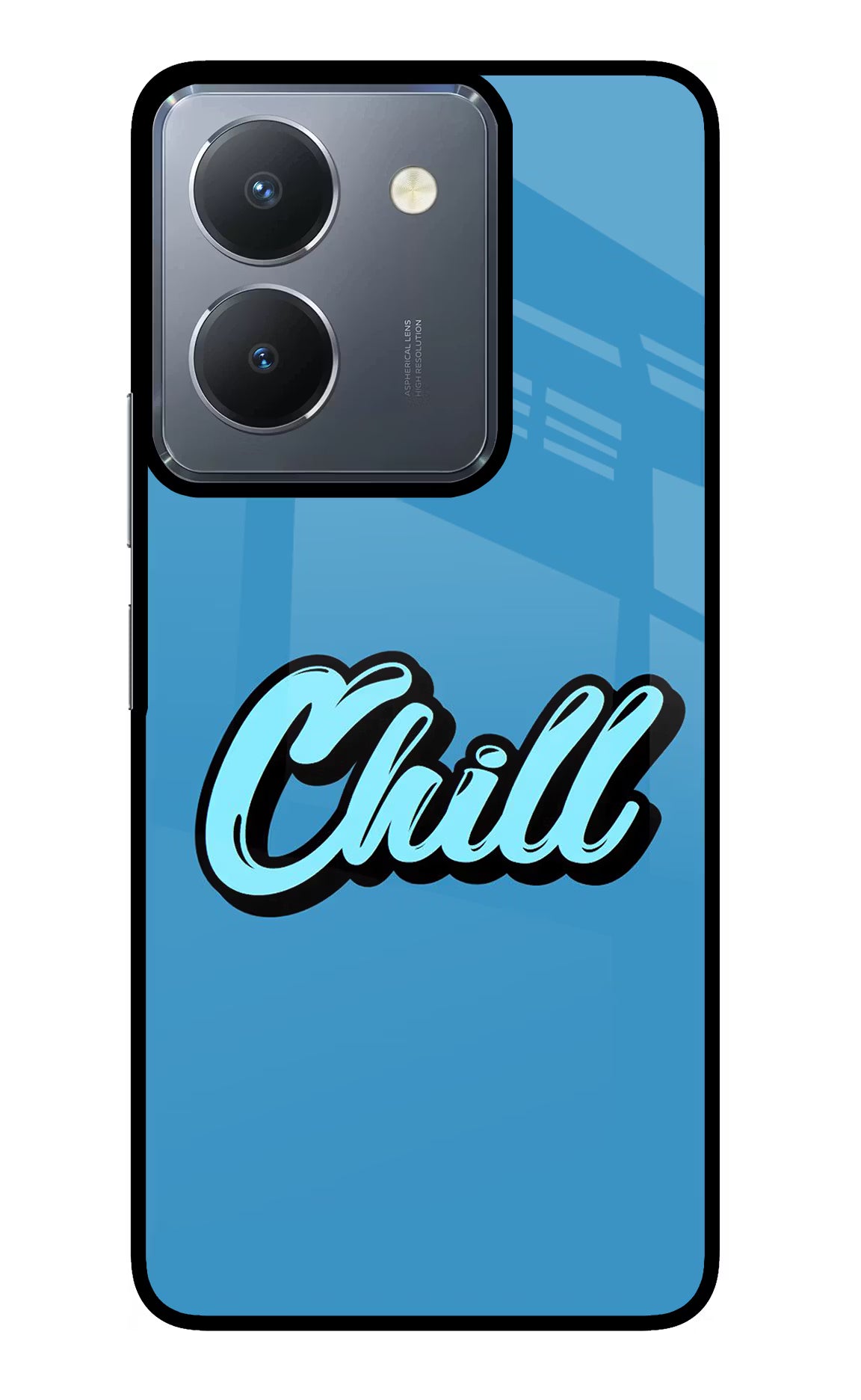 Chill Vivo Y36 Glass Case Back Cover by Casekaro