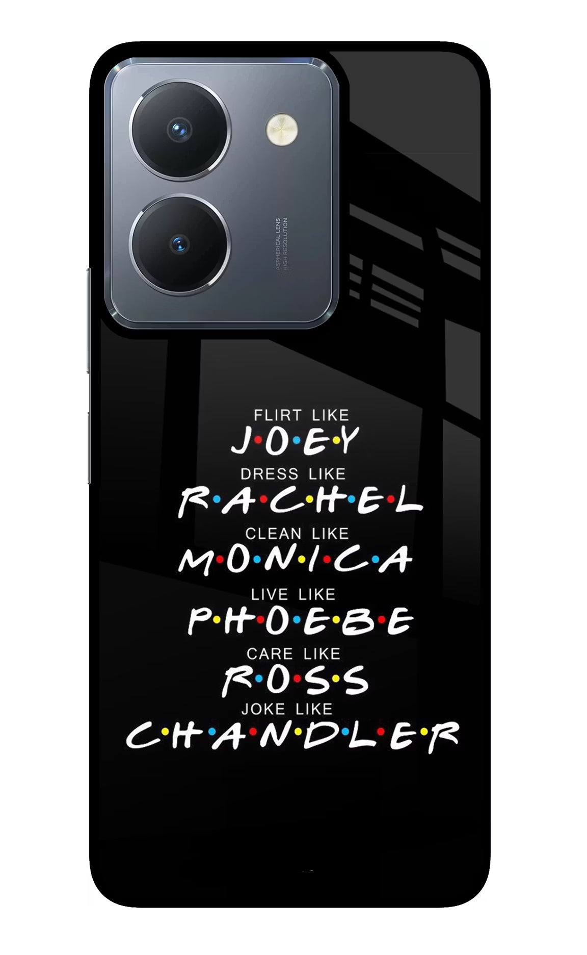 FRIENDS Character Vivo Y36 Glass Case