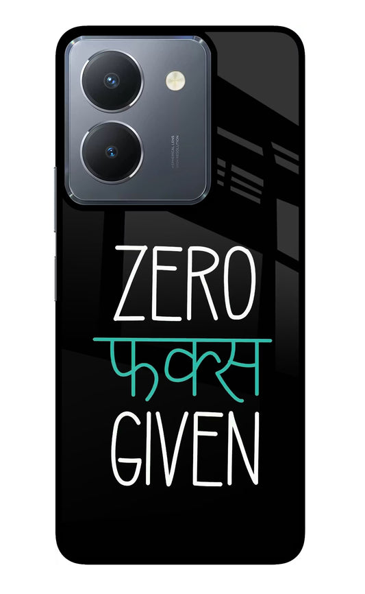 Zero Fucks Given Vivo Y36 Glass Case