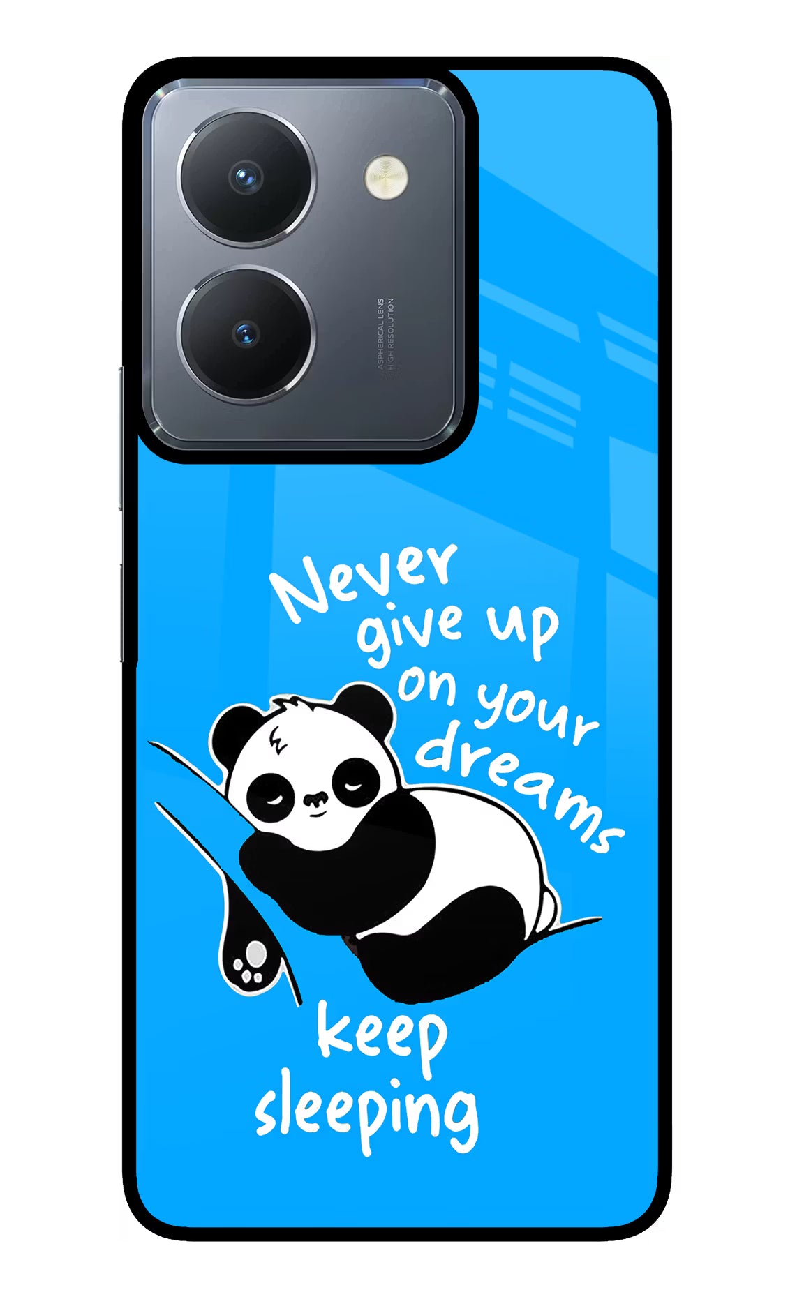 Keep Sleeping Vivo Y36 Glass Case Back Cover by Casekaro