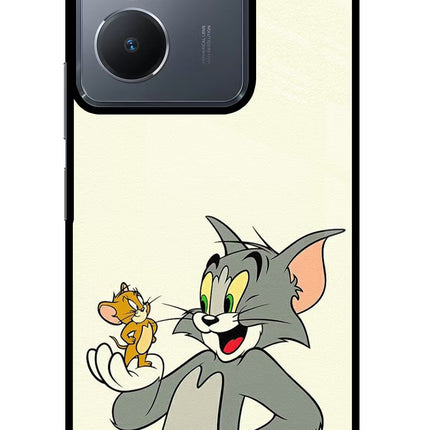 Tom & Jerry Vivo Y36 Glass Case Back Cover by Casekaro