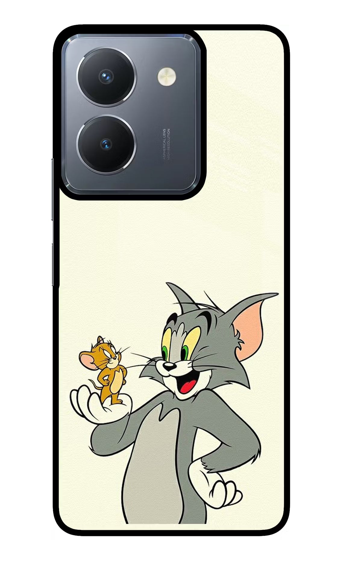 Tom & Jerry Vivo Y36 Glass Case Back Cover by Casekaro