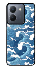 Blue Waves Vivo Y36 Glass Case