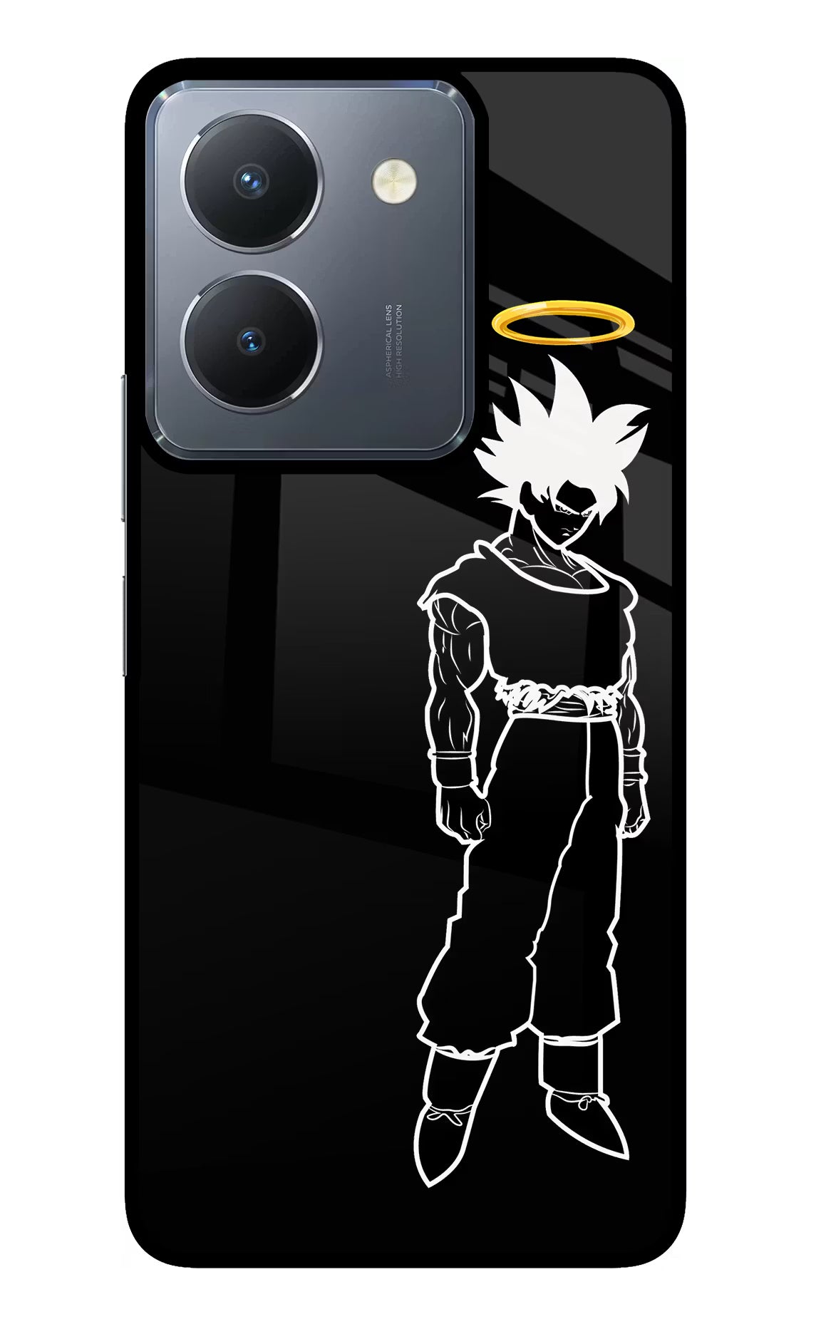 DBS Character Vivo Y36 Glass Case Back Cover by Casekaro