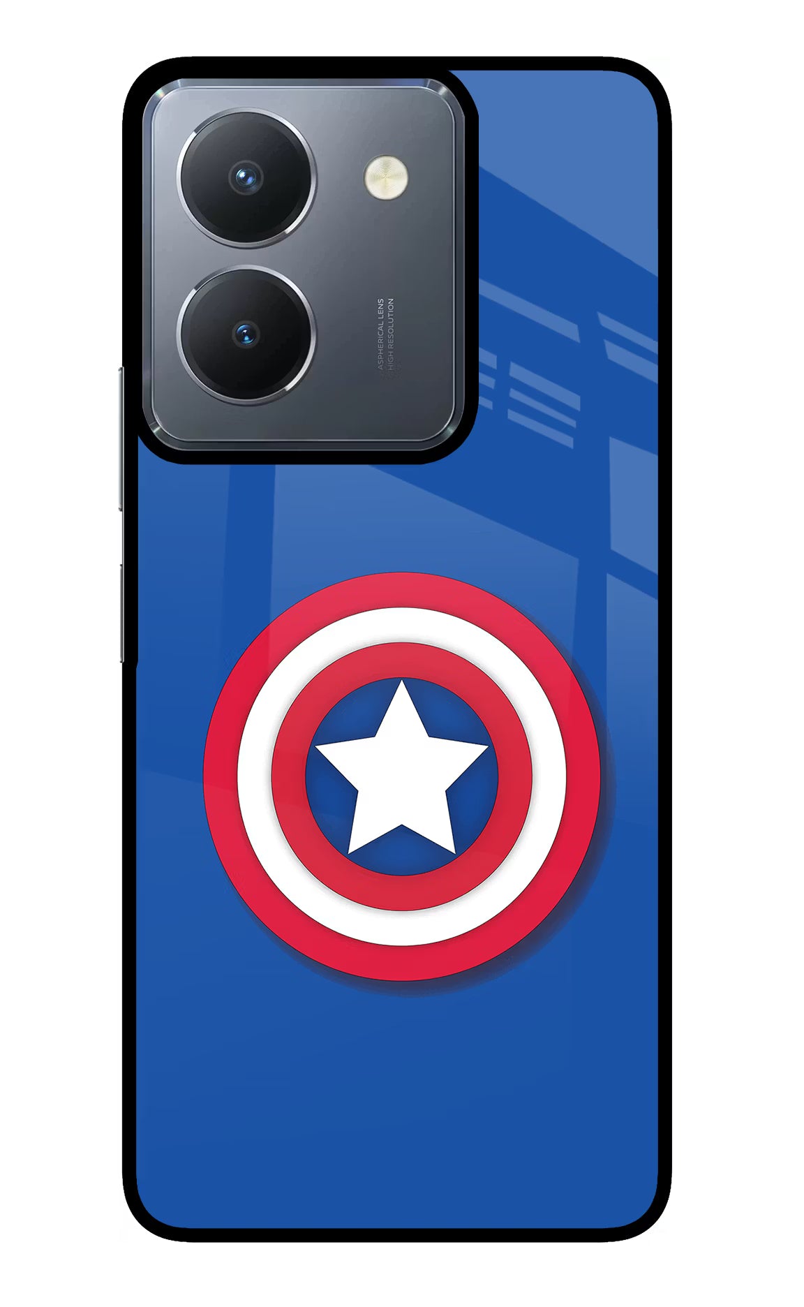 Shield Vivo Y36 Glass Case Back Cover by Casekaro